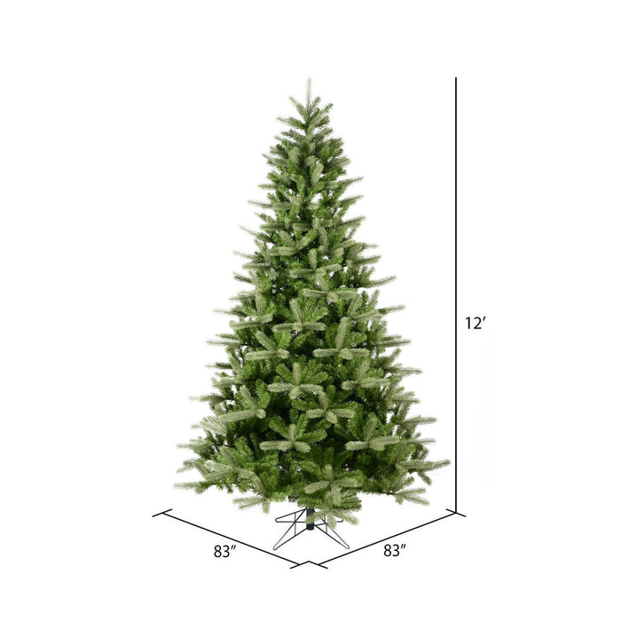 12'Hx83"W PE King Spruce Artificial Christmas Tree, Unlit -Green - A124490