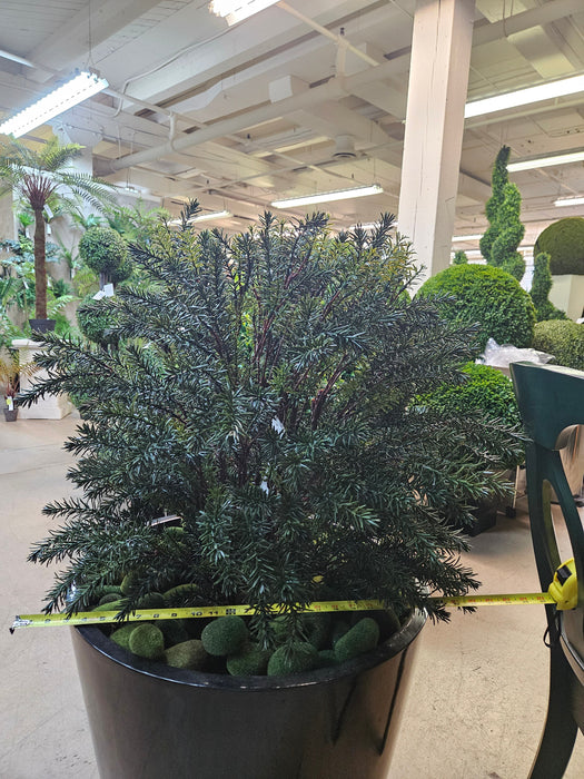37" Outdoor UV-Proof Artificial Taxus Yew Plant -Green - A200