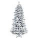5'6"Hx38"W Flocked Slim Alaskan Pine Artificial Christmas Tree, G40 & LED Pre-Lit -White - A246257LED