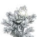 12'Hx74"W Flocked Slim Alaskan Pine Artificial Christmas Tree, G40 & LED Pre-Lit -White - A246293LED