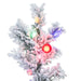 6'6"Hx44"W Flocked Slim Alaskan Pine Artificial Christmas Tree, G40 & LED Pre-Lit (Multicolor) -White - A246269LED