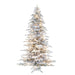 6'6"Hx50"W Flocked Winter Fir Artificial Christmas Tree, C7 & LED Pre-Lit -White - A253266LED