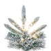 6'6"Hx50"W Flocked Winter Fir Artificial Christmas Tree, C7 & LED Pre-Lit -White - A253266LED