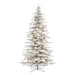 9'Hx61"W Flocked Winter Fir Artificial Christmas Tree, C7 & LED Pre-Lit -White - A253281LED