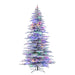 10'Hx67"W Flocked Winter Fir Artificial Christmas Tree, C7 & LED Pre-Lit (Multicolor) -White - A253287LED