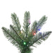 9'Hx40"W PE Pencil Frosted Provo Pine Artificial Christmas Tree, Micro LED Pre-Lit (Multi-Mode) -Green/White - A254183LEDCC