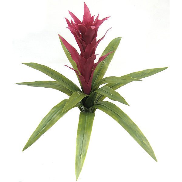 22" UV-Proof Outdoor Artificial Bromeliad Plant Flower Bush -Fuchsia (pack of 2) - A7272-0FU