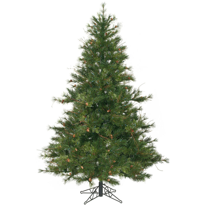 6'6"Hx47"W Mixed Country Artificial Christmas Tree w/Pinecone & Grapevine, Unlit -Green/Brown - A801665