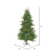 7'6"Hx54"W Slim Mixed Country Artificial Christmas Tree w/Pinecone & Grapevine, Unlit -Green/Brown - A801670
