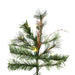 6'6"Hx47"W Slim Mixed Country Artificial Christmas Tree w/Pinecone & Grapevine, LED Pre-Lit -Green/Brown - A801661LED