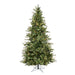 6'6"Hx47"W Slim Mixed Country Artificial Christmas Tree w/Pinecone & Grapevine, LED Pre-Lit -Green/Brown - A801661LED