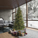 7'6"Hx54"W Slim Mixed Country Artificial Christmas Tree w/Pinecone & Grapevine, LED Pre-Lit -Green/Brown - A801671LED