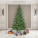 9'Hx61"W Slim Mixed Country Artificial Christmas Tree w/Pinecone & Grapevine, Unlit -Green/Brown - A801680
