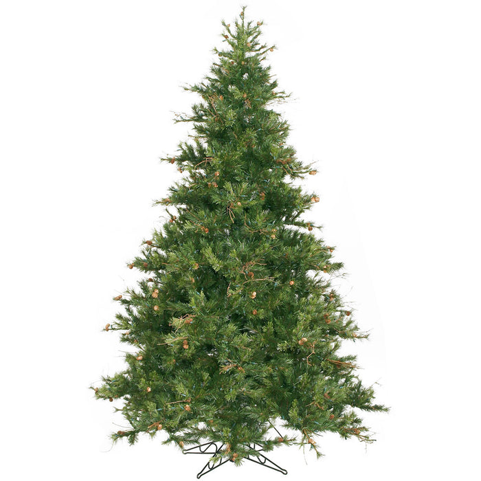 9'Hx61"W Mixed Country Artificial Christmas Tree w/Pinecone & Grapevine, Unlit -Green/Brown - A801683