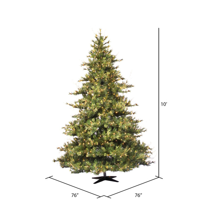 12'Hx76"W Mixed Country Artificial Christmas Tree w/Pinecone & Grapevine, Unlit -Green/Brown - A801685