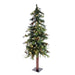 5'Hx30"W Mixed Country Artificial Alpine Tree w/Pinecone & Grapevine, LED Pre-Lit -Green/Brown - A801951LED