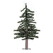 2'Hx16.5"W Natural Trunk Alpine Artificial Christmas Tree, Unlit -Green - A805120