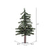 2'Hx16.5"W Natural Trunk Alpine Artificial Christmas Tree, Unlit -Green - A805120