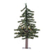 2'Hx16.5"W Natural Trunk Alpine Artificial Christmas Tree, LED Pre-Lit -Green - A805121LED