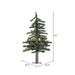 2'Hx16.5"W Natural Trunk Alpine Artificial Christmas Tree, LED Pre-Lit -Green - A805121LED