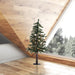3'Hx21"W Natural Trunk Alpine Artificial Christmas Tree, LED Pre-Lit -Green - A805131LED