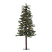 4'Hx25.5"W Natural Trunk Alpine Artificial Christmas Tree, LED Pre-Lit -Green - A805141LED