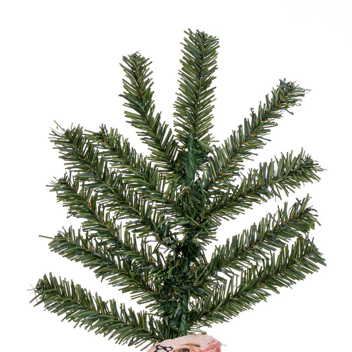 5'Hx25"W Natural Trunk Alpine Artificial Christmas Tree, Unlit -Green - A805150