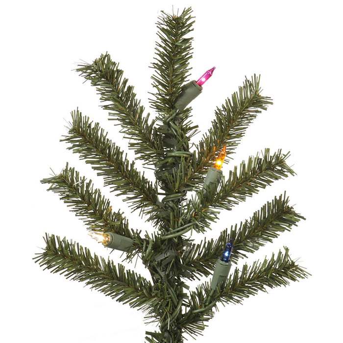 2'Hx16.5"W Natural Trunk Alpine Artificial Christmas Tree, Unlit -Green - A805120