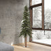 7'Hx44"W Natural Trunk Alpine Artificial Christmas Tree, Unlit -Green - A805170
