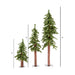 4'Hx25"W Set Of Natural Trunk Alpine Artificial Christmas Trees, Unlit -Green - A805180
