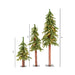4'Hx25"W Set Of Natural Trunk Alpine Artificial Christmas Trees, LED Pre-Lit -Green - A805181LED