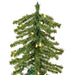 4'Hx25"W Set Of Natural Trunk Alpine Artificial Christmas Trees, LED Pre-Lit -Green - A805181LED