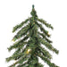 6'Hx33"W Set Of Natural Trunk Alpine Artificial Christmas Trees, LED Pre-Lit -Green - A805184LED