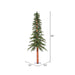 8'Hx50"W Natural Trunk Alpine Artificial Christmas Tree, LED Pre-Lit -Green - A805191LED