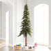 9'Hx56"W Natural Trunk Alpine Artificial Christmas Tree, Unlit -Green - A805195