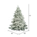4'6"Hx44"W Flocked Alaskan Pine Artificial Christmas Tree, Unlit -White - A806345