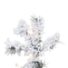 4'6"Hx44"W Flocked Alaskan Pine Artificial Christmas Tree, LED Pre-Lit -White - A806346LED