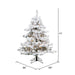 4'6"Hx44"W Flocked Alaskan Pine Artificial Christmas Tree, LED Pre-Lit -White - A806346LED