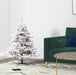 4'6"Hx44"W Flocked Alaskan Pine Artificial Christmas Tree, LED Pre-Lit -White - A806346LED