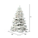 4'6"Hx44"W Flocked Alaskan Pine Artificial Christmas Tree, LED Pre-Lit (Multicolor) -White - A806347LED