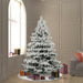6'6"Hx62"W Flocked Alaskan Pine Artificial Christmas Tree, Unlit -White - A806365