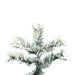 6'6"Hx62"W Flocked Alaskan Pine Artificial Christmas Tree, Unlit -White - A806365