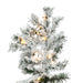 6'6"Hx62"W Flocked Alaskan Pine Artificial Christmas Tree, LED Pre-Lit -White - A806366LED