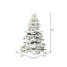 6'6"Hx62"W Flocked Alaskan Pine Artificial Christmas Tree, LED Pre-Lit (Multicolor) -White - A806367LED