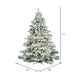 7'6"Hx68"W Flocked Alaskan Pine Artificial Christmas Tree, Unlit -White - A806375