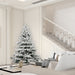 7'6"Hx68"W Flocked Alaskan Pine Artificial Christmas Tree, Unlit -White - A806375