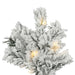 10'Hx82"W Flocked Alaskan Pine Artificial Christmas Tree, LED Pre-Lit -White - A806386LED