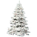 6'6"Hx62"W Flocked Alaskan Pine Artificial Christmas Tree, LED Pre-Lit (Multicolor) -White - A806367LED