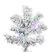 6'6"Hx62"W Flocked Alaskan Pine Artificial Christmas Tree, LED Pre-Lit (Multicolor) -White - A806367LED