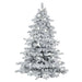 7'6"Hx68"W Flocked Alaskan Pine Artificial Christmas Tree, G50 & LED Pre-Lit -White - A806378LED